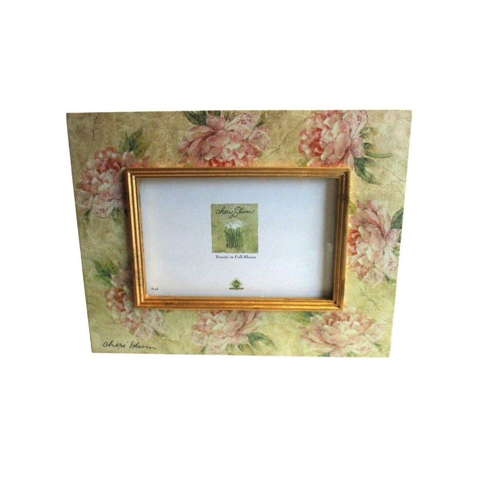 *Cheri Blum FETCO Cottage Chic Floral Design Photo Frame - Table Top